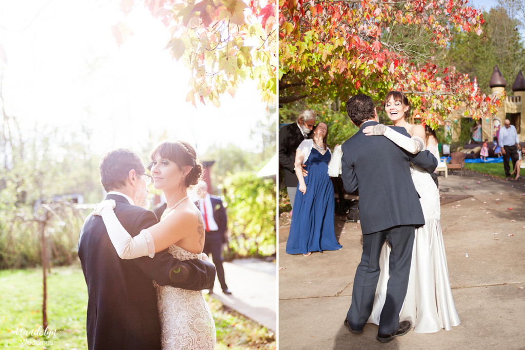 Father and daughter dance. 